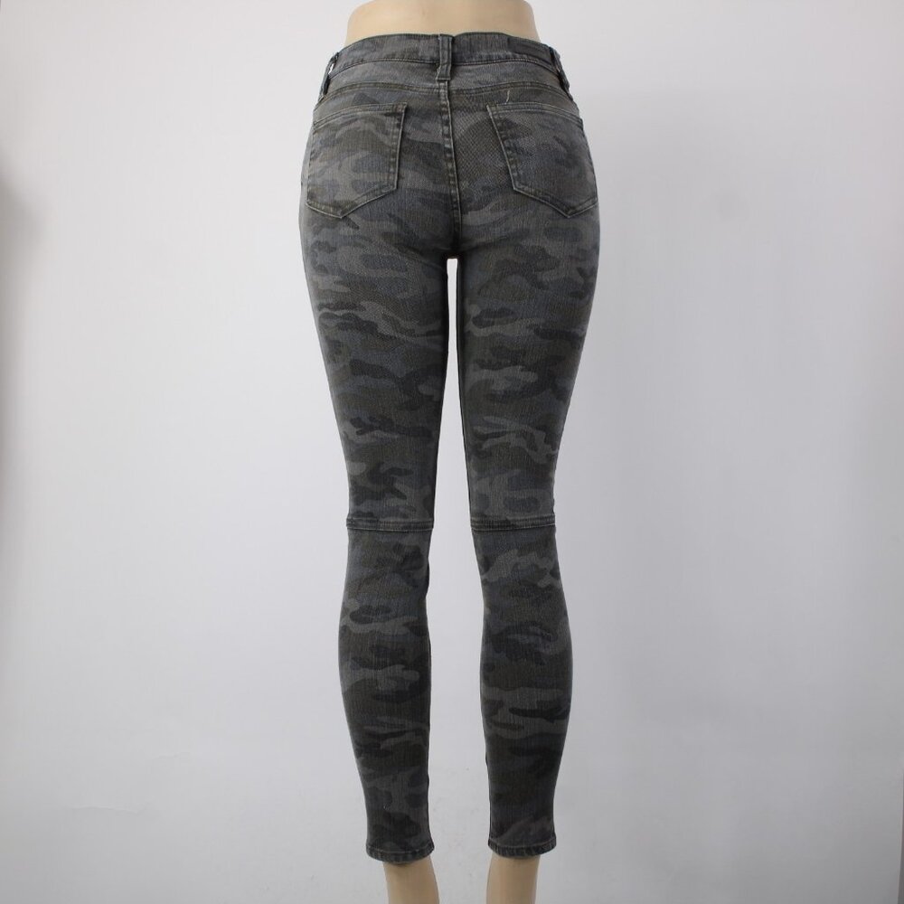 Etienne Marcel Jeans Sz 26 x 28 Charcoal MultiColor Camo Skinny Cotton Poly Jean - Picture 8 of 16
